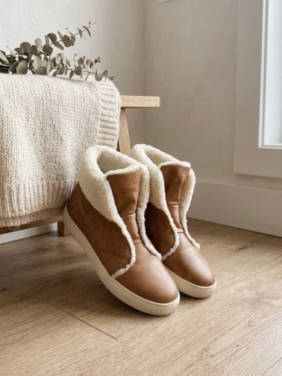Nautica Shoes - Nautica Keelen 2 High Top Sneaker Boots Faux Fur Lined Tan Size 8